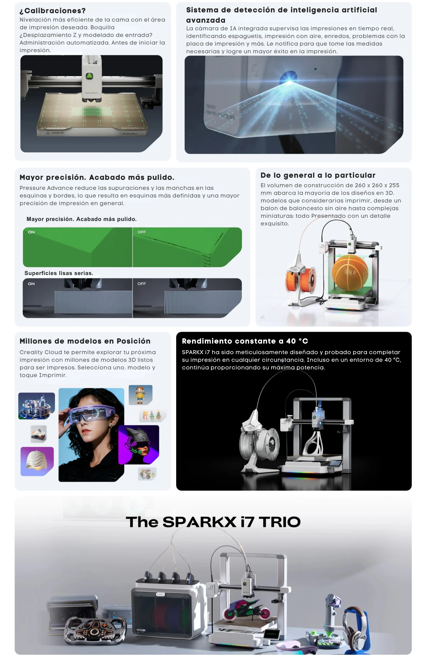 Impresora 3D Creality SPARKX i7 Combo